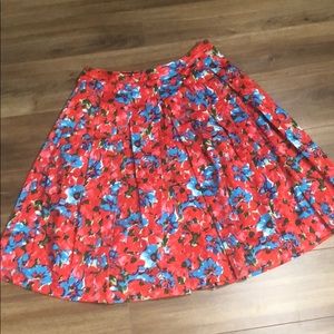Talbots printed Pleated Skirt
